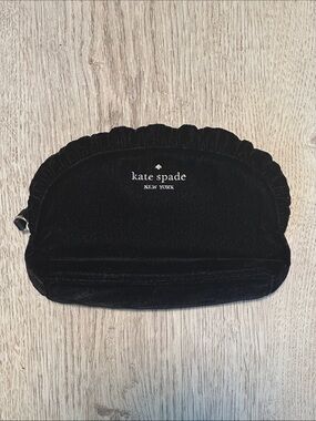 Kate Spade Marcy Dawn Place Black Velvet Mini Clutch Multi Use Bag